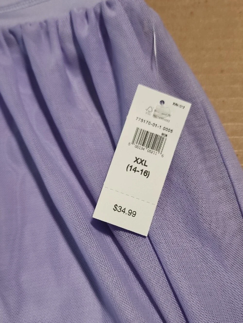 Gap Kids Lavender Mesh Skirt Skort, XXL (14-16)
